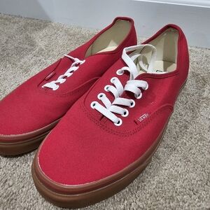 Vans Men's Bold Red Canvas Sneakers